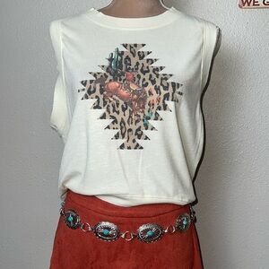 Faux Leather Fringe Skirt